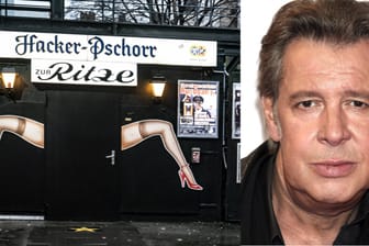 Jan Fedder und der Eingang der Bar "Zur Ritze" (Archivbilder): Der Schauspieler wird mit einem neuen Denkmal geehrt.