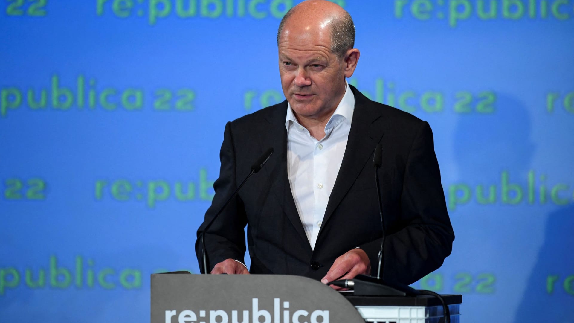 Olaf Scholz redet bei der Republica. Olaf Scholz redet bei der Republica.