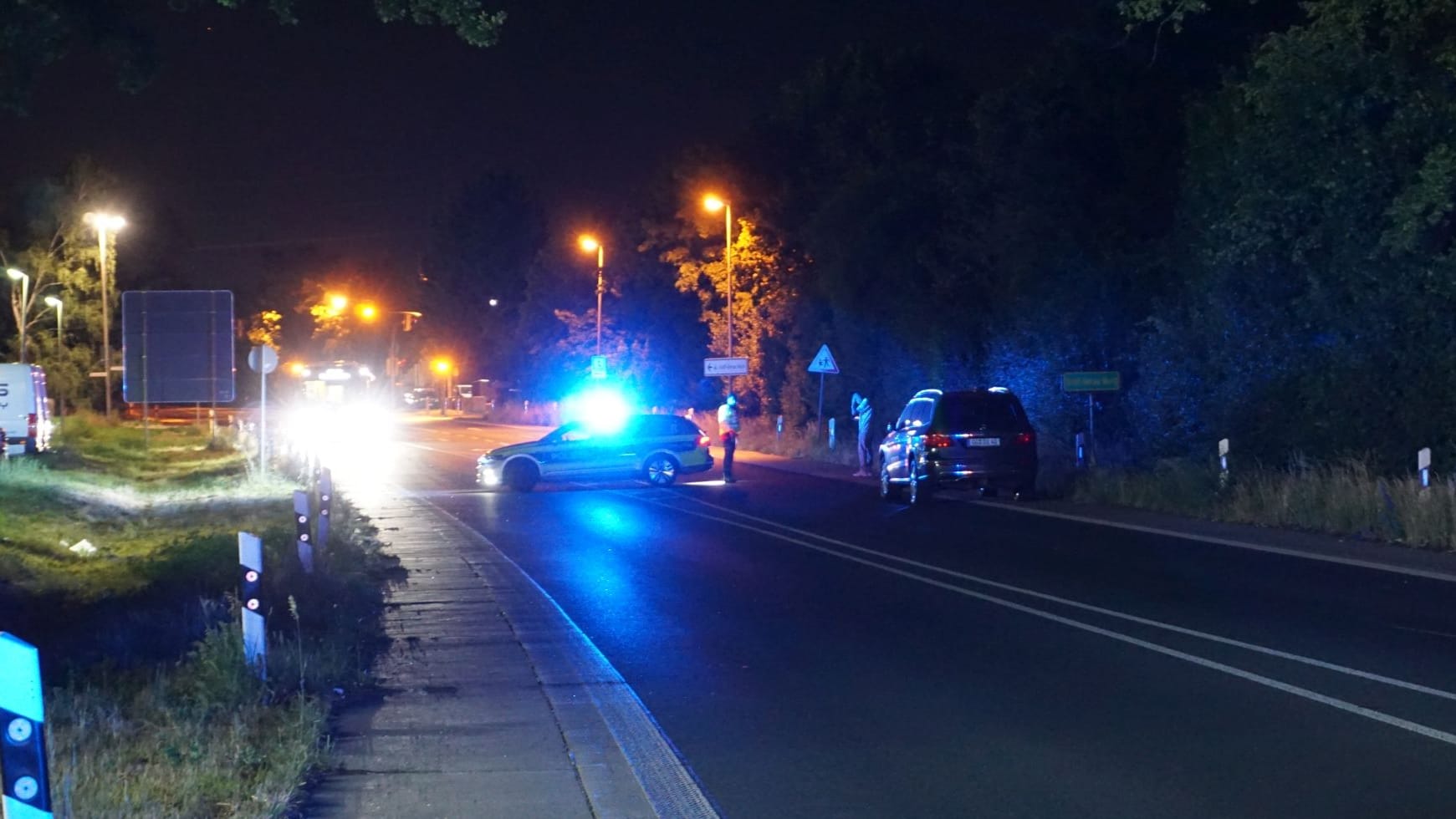 Die Unfallstelle bei Groß-Gerau: Der Unfallhergang ist weiterhin unklar.