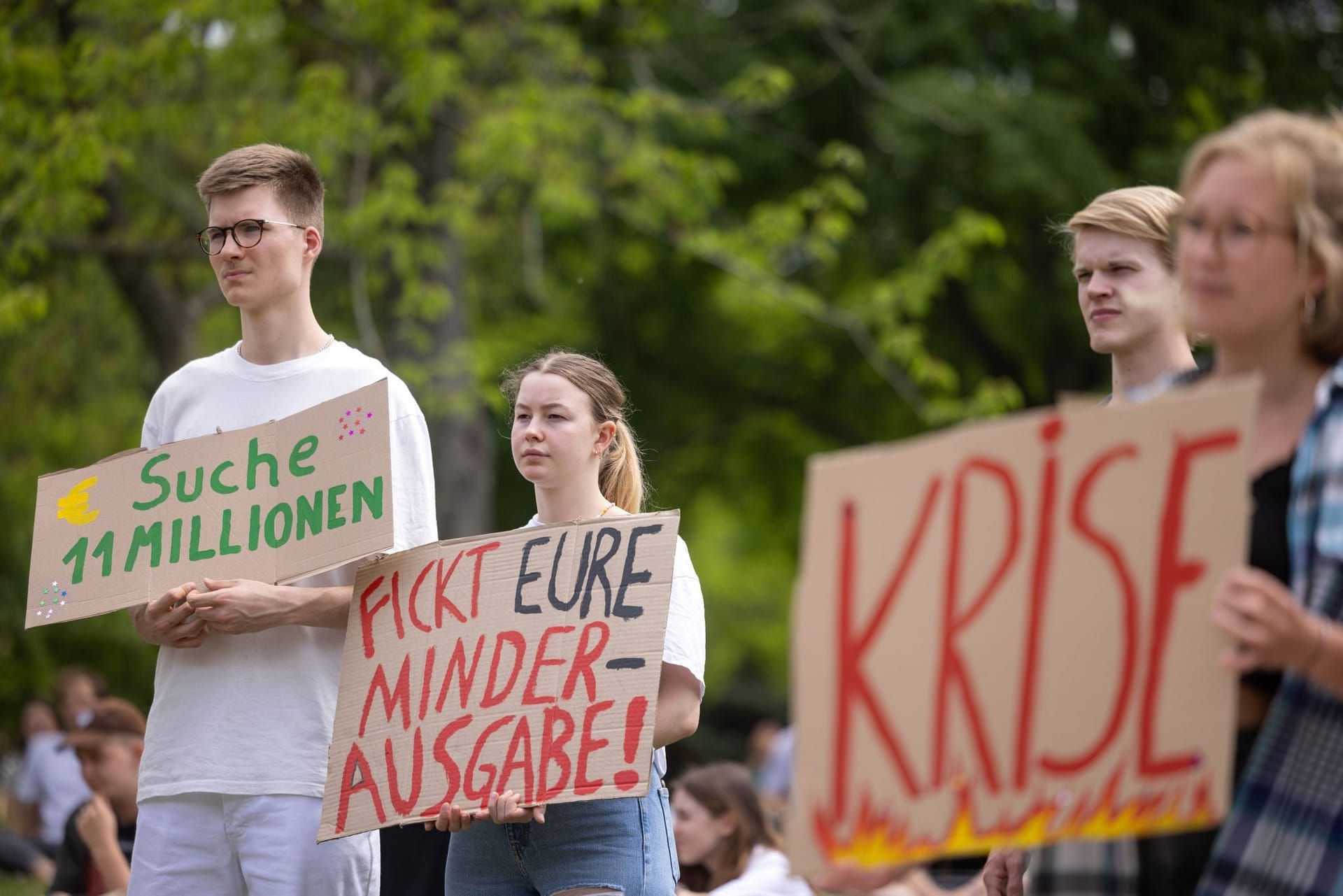 Demonstration von Studierenden der Uni Erfurt