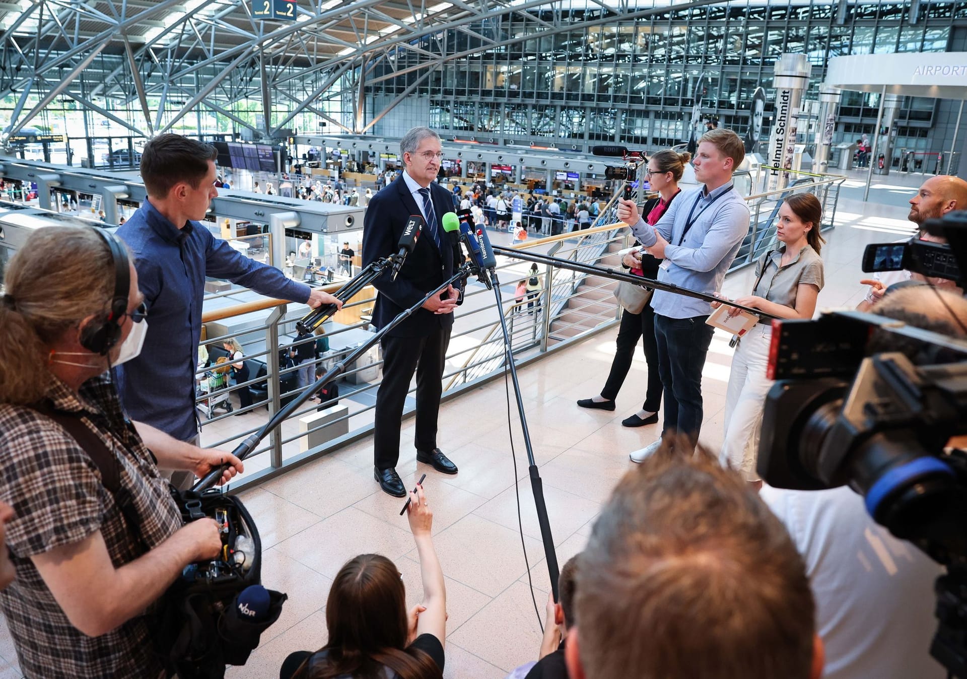 Ferienstart am Hamburger Flughafen