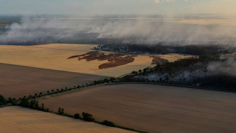 Waldbrand in der Gohrischheide: Zeitweise brannten 800 Hektar.