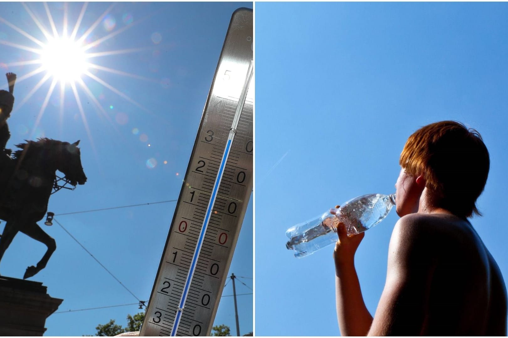 Temperaturen über 30 Grad am Hauptbahnhof in Hannover (Symbolbild). Am Wochenende wird die erste Hitze-Welle in Deutschland erwartet.