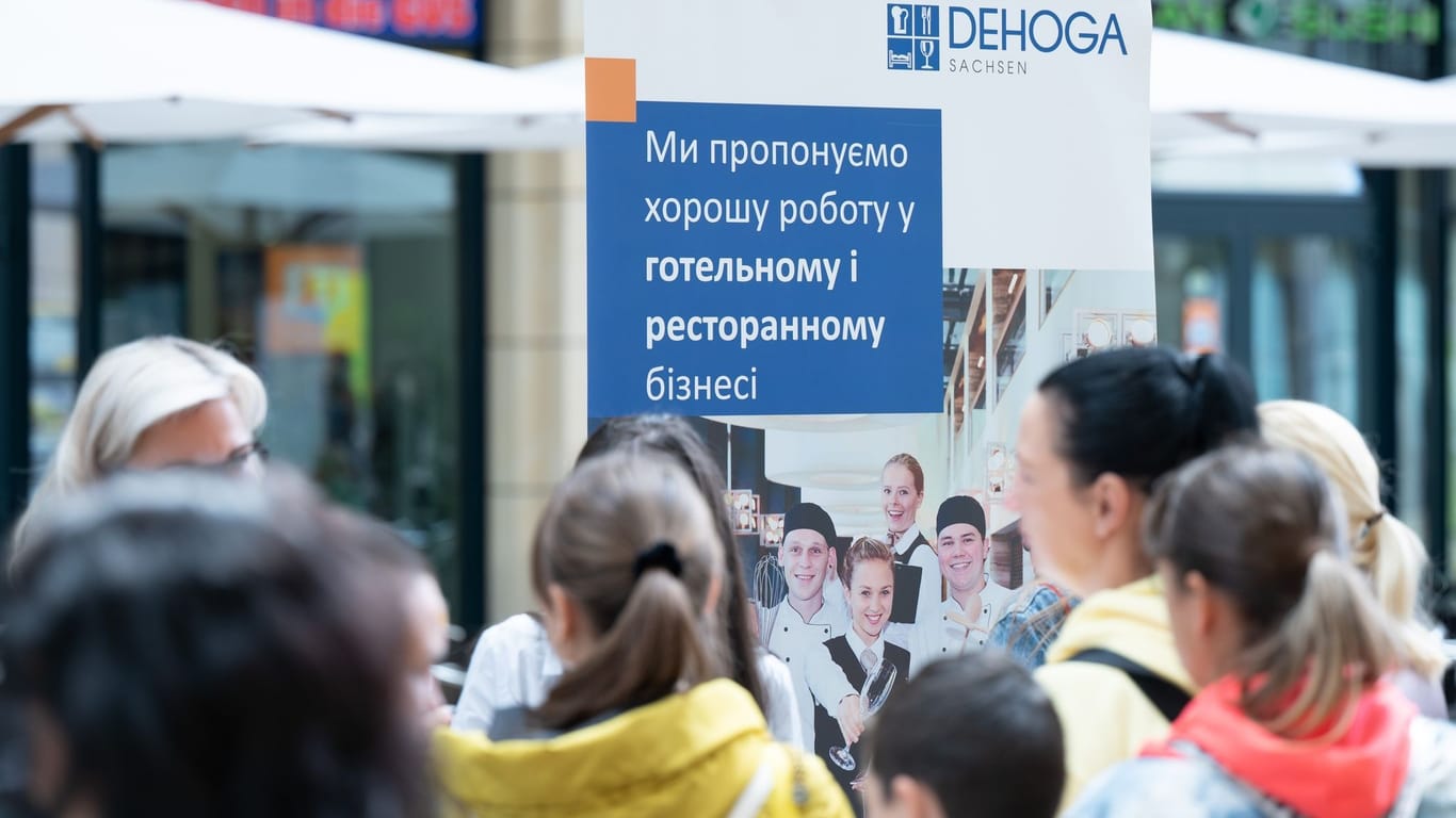 Jobmesse für ukrainische Flüchtlinge