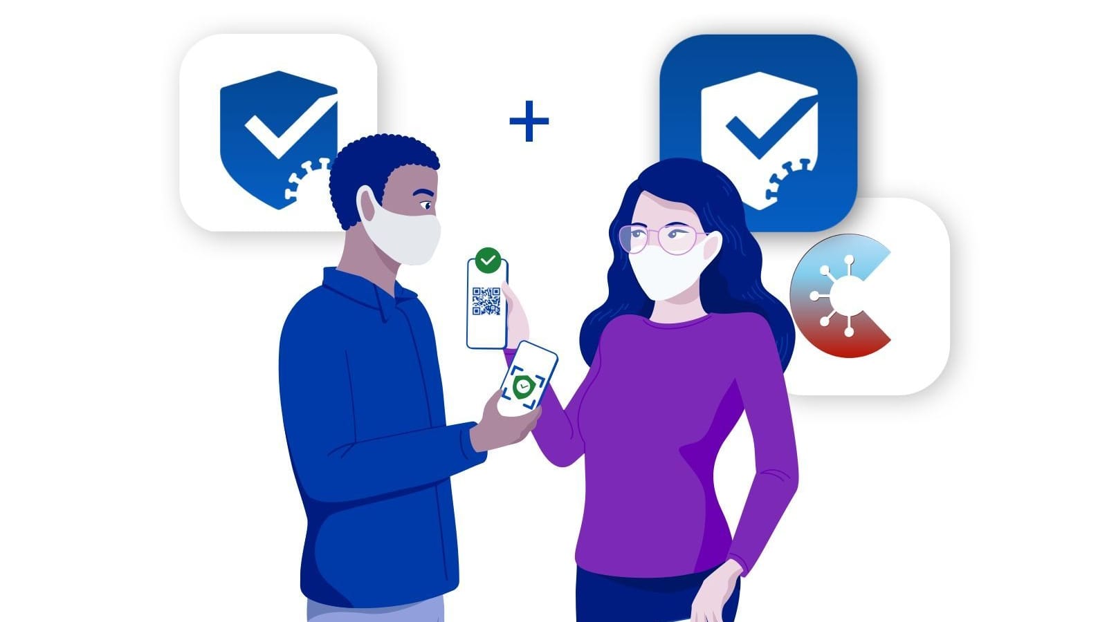 Logos der CovPass- und der Corona-Warn-App. Für CovPass gibt es ein neues Update.