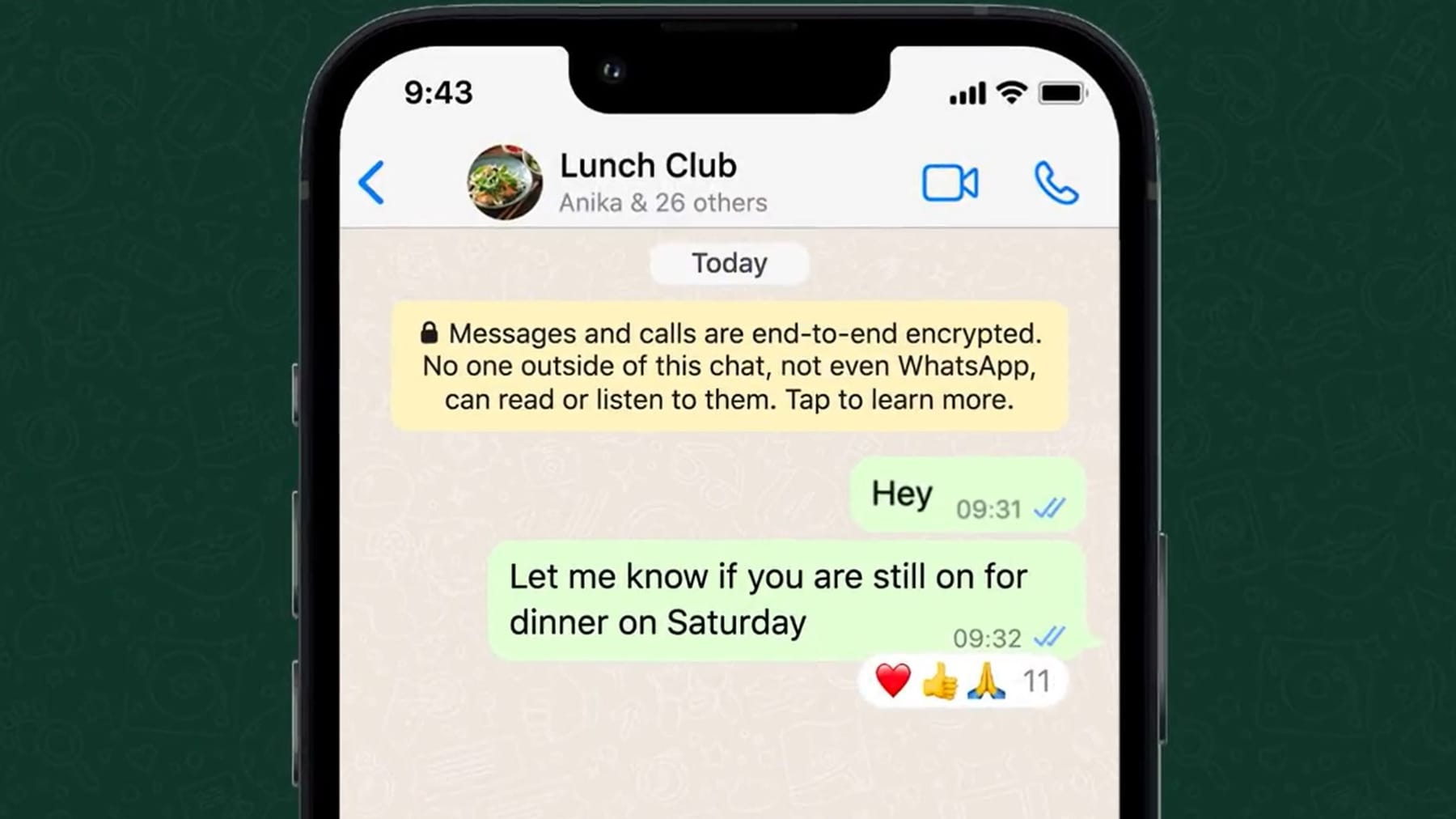 WhatsApp: Emoji-reacties zijn enorm uitgebreid