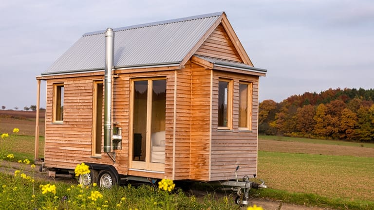 Kompakt und flexibel: Die Größe des Hauses bringt den Vorteil mit, dass es an einen beliebigen Ort transportiert werden kann.