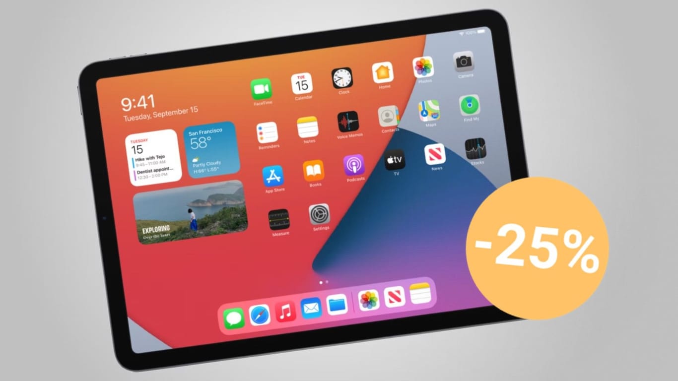 Das aktuelle iPad Air der 4. Generation besitzt ein Retina-Display und punktet mit bis zu 10 Stunden Akkulaufzeit.