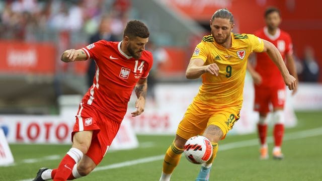 Mateusz Klich (l) und Polen behielten die Oberhand.