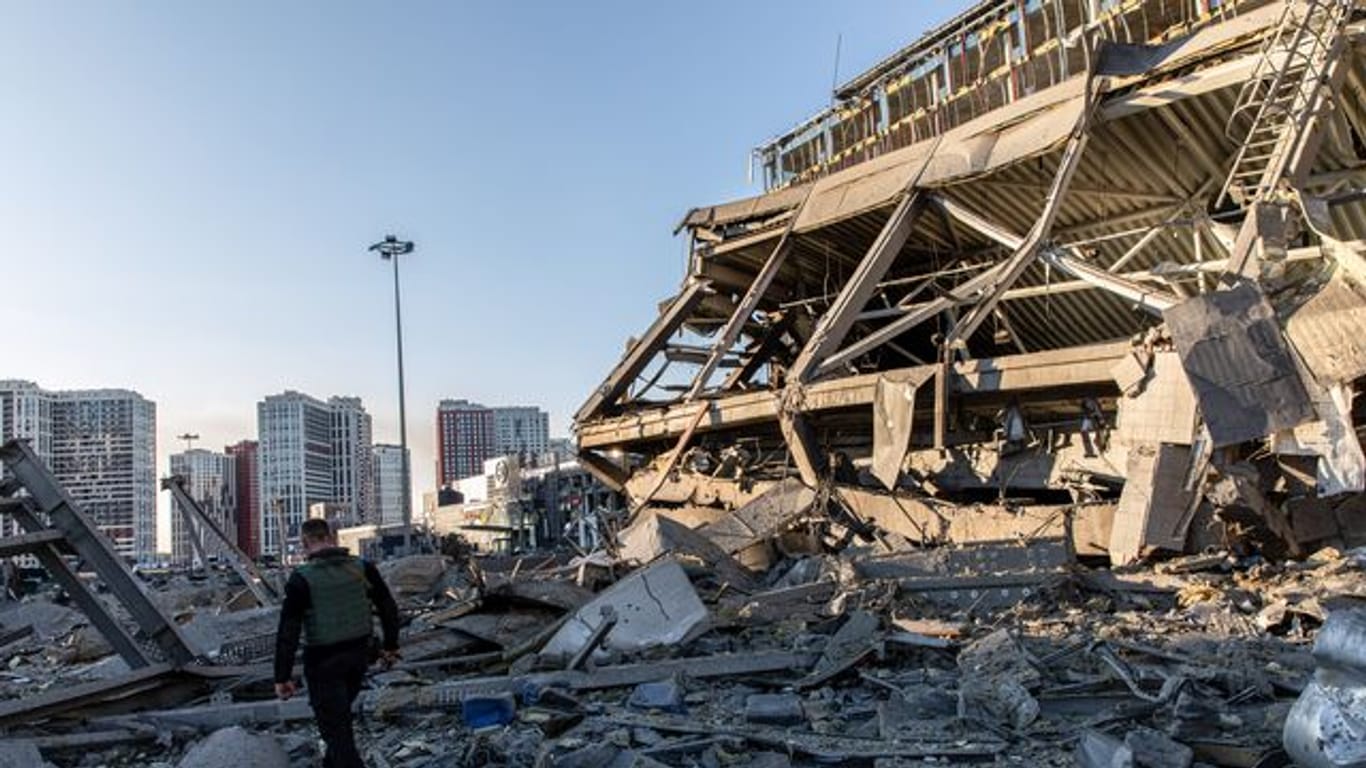 Zerstörungen in Kiew.