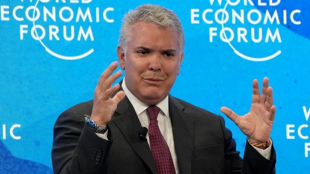 Kolumbiens Staatschef Iván Duque beim Weltwirtschaftsforum in Davos Ende Mai.