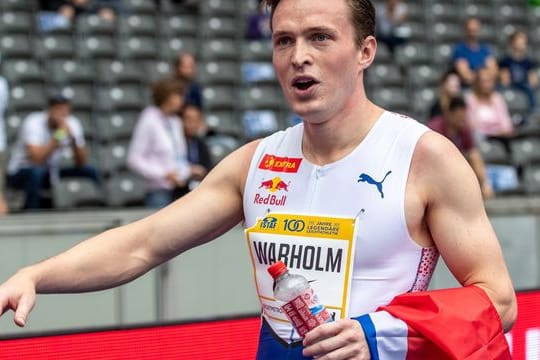 400-Meter-Hürden-Weltrekordler Karsten Warholm musste das Rennen abbrechen.