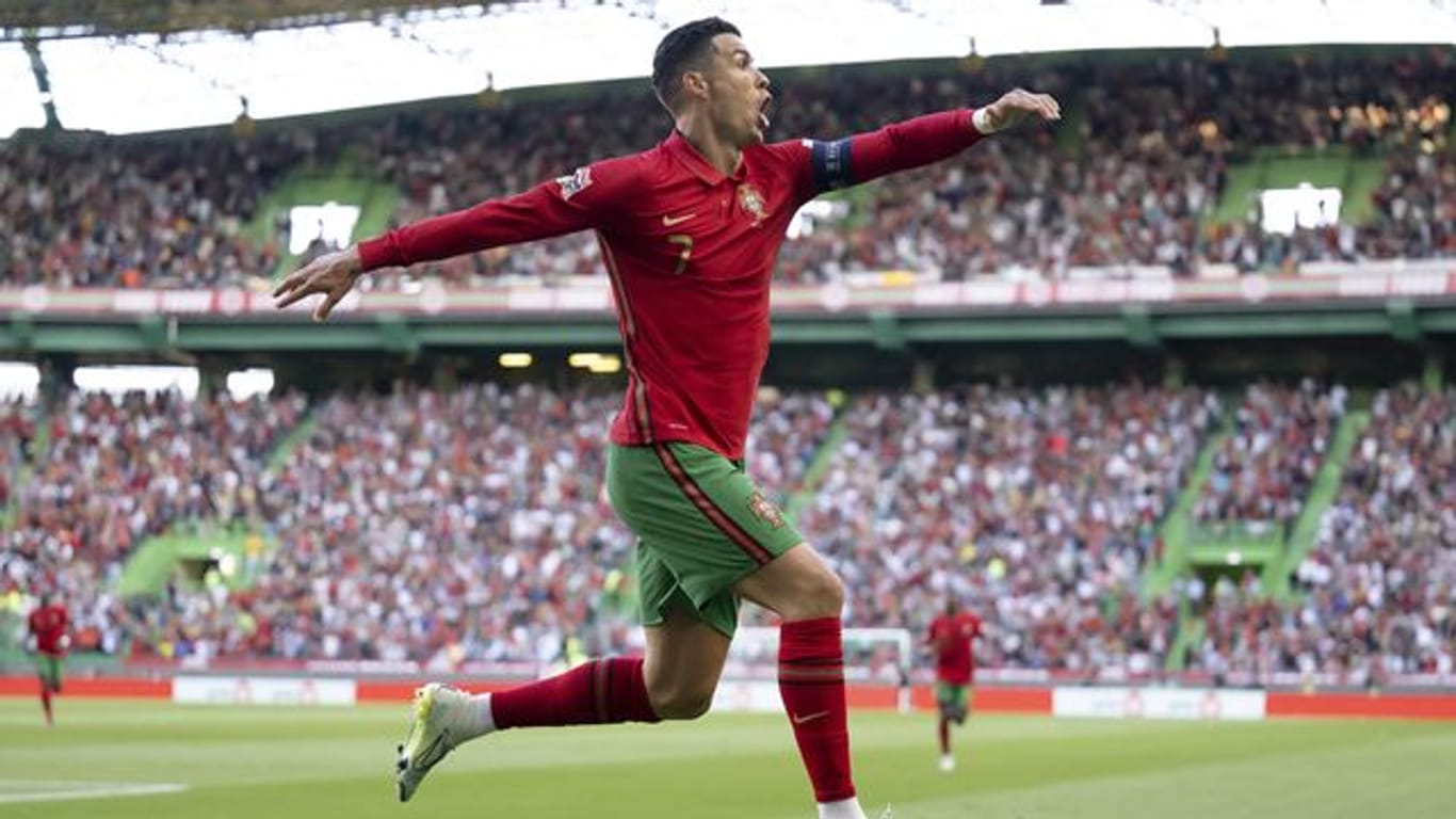 Portugals Superstar Cristiano Ronaldo erzielte zwei Treffer gegen die Schweiz.