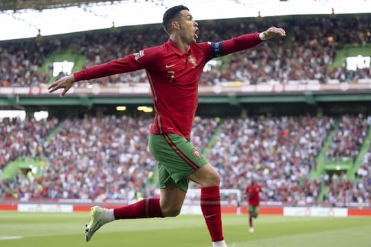 Portugals Superstar Cristiano Ronaldo erzielte zwei Treffer gegen die Schweiz.