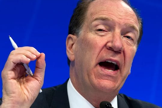 David Malpass, Präsident der Weltbank, spricht am Rande der Frühjahrstagung von Weltbank und IWF.