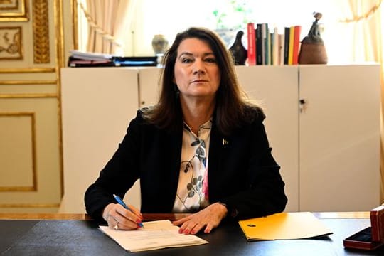 Die schwedische Außenministerin Ann Linde unterzeichnete Mitte Mai den Antrag Schwedens auf Nato-Mitgliedschaft.