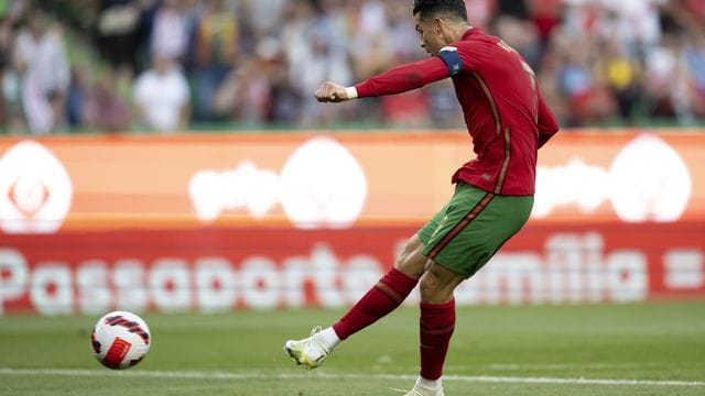 Der 37 Jahre alte Cristiano Ronaldo hatte im Hinspiel gegen die Schweiz zwei Tore erzielt.