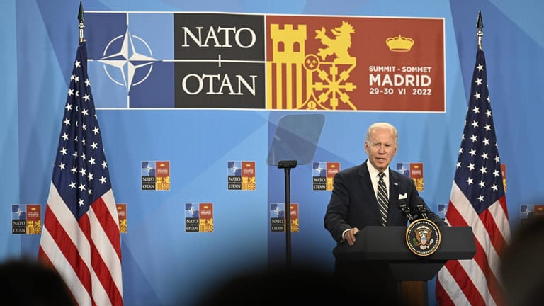 Joe Biden in Madrid: Der US-Präsident kündigte an, weitere Waffen an die Ukraine zu liefern.