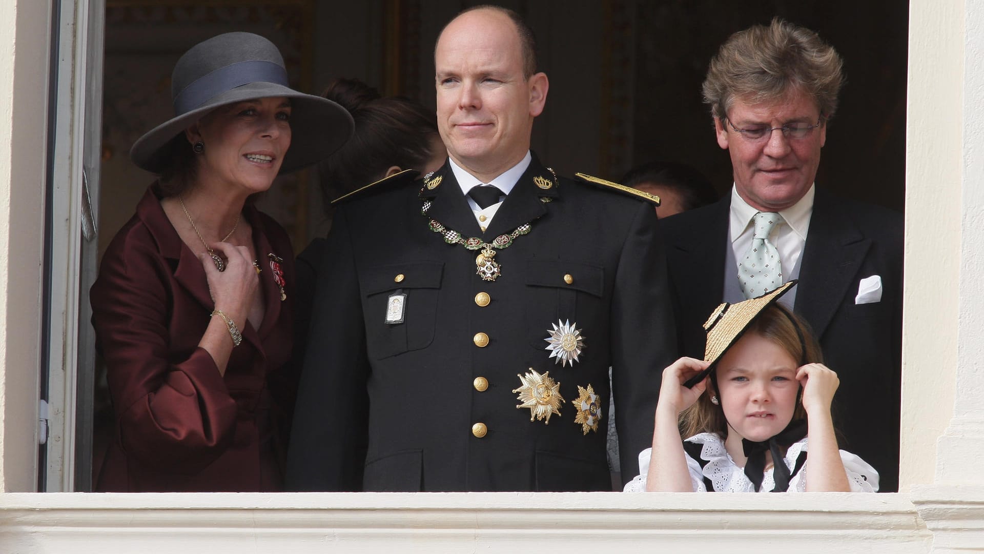 November 2007: Ernst August mit Prinzessin Caroline, Fürst Albert und Tochter Alexandra.