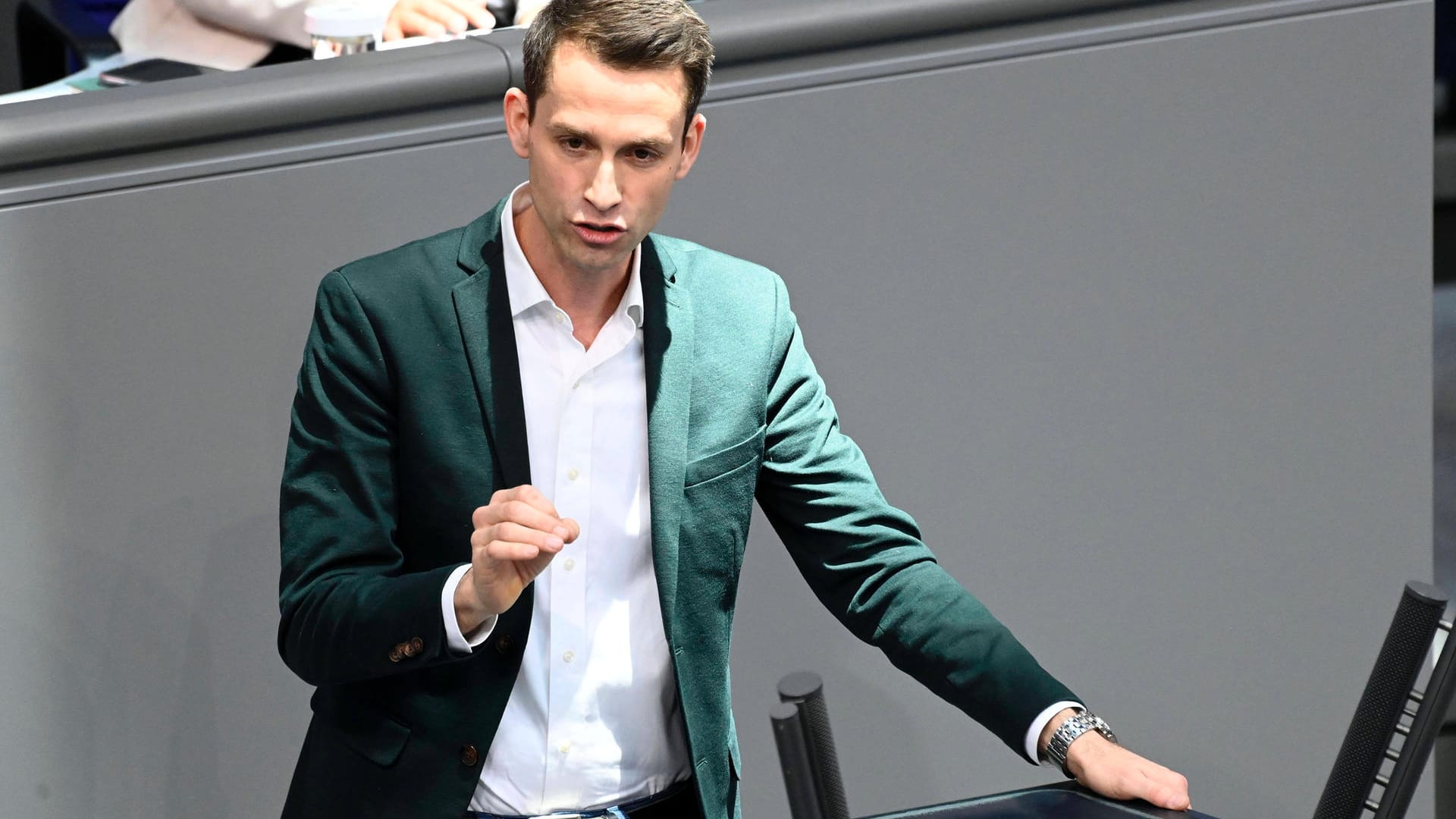 Grünen-Fraktionsvize Andreas Audretsch im Bundestag.