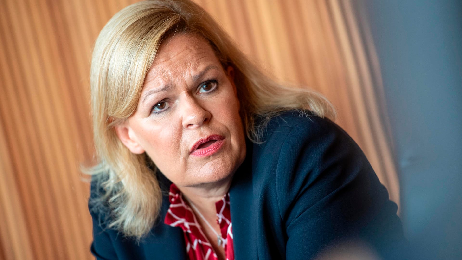 Nancy Faeser: Die SPD-Politikerin ist die erste Frau an der Spitze des Bundesinnenministeriums. Nancy Faeser: Die SPD-Politikerin ist die erste Frau an der Spitze des Bundesinnenministeriums.