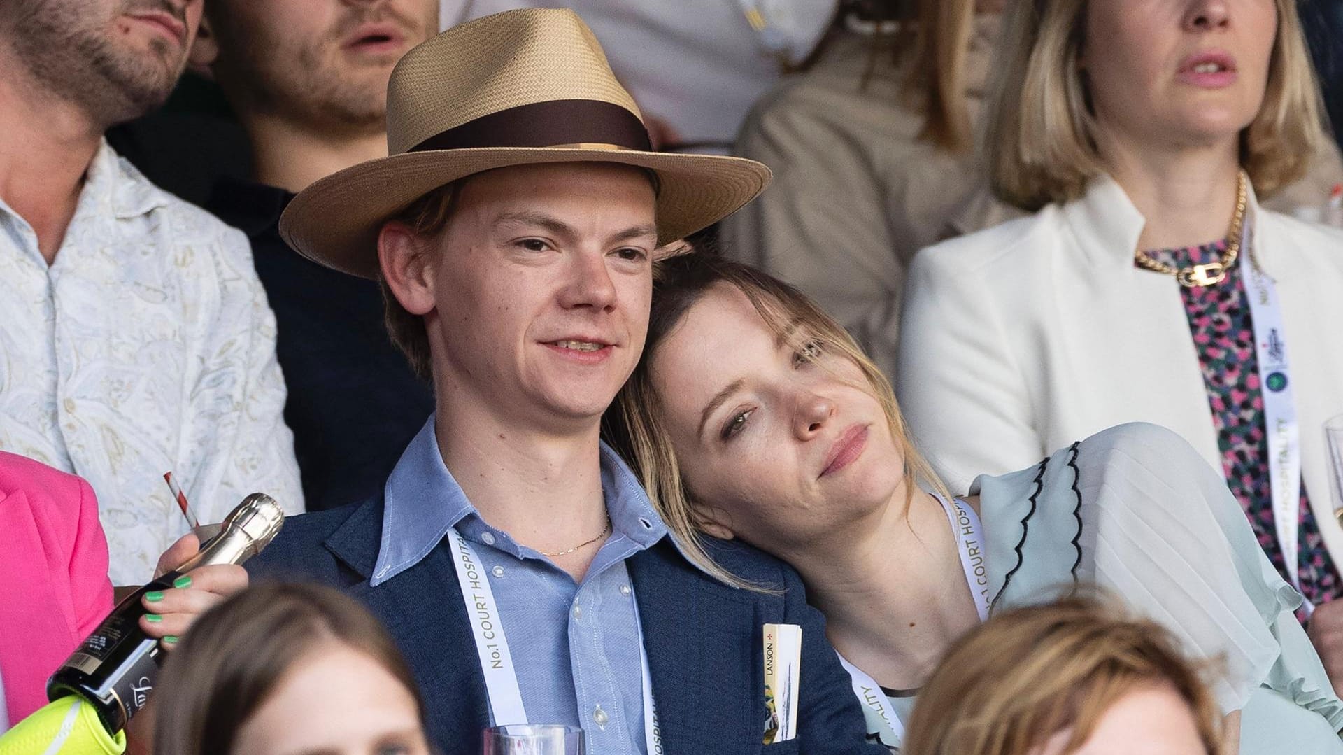 Am Samstag saß das Schauspielerpaar auf der Tribüne von Wimbledon.