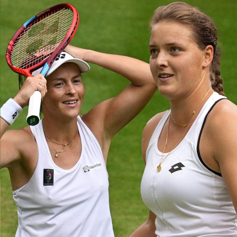 Tatjana Maria (l.) und Jule Niemeier: Mit einem Viertelfinale der beiden hatte kaum jemand gerechnet.