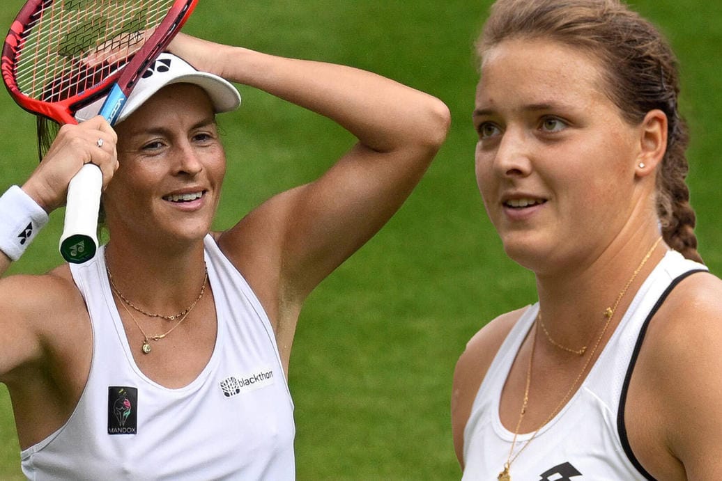 Tatjana Maria (l.) und Jule Niemeier: Mit einem Viertelfinale der beiden hatte kaum jemand gerechnet.