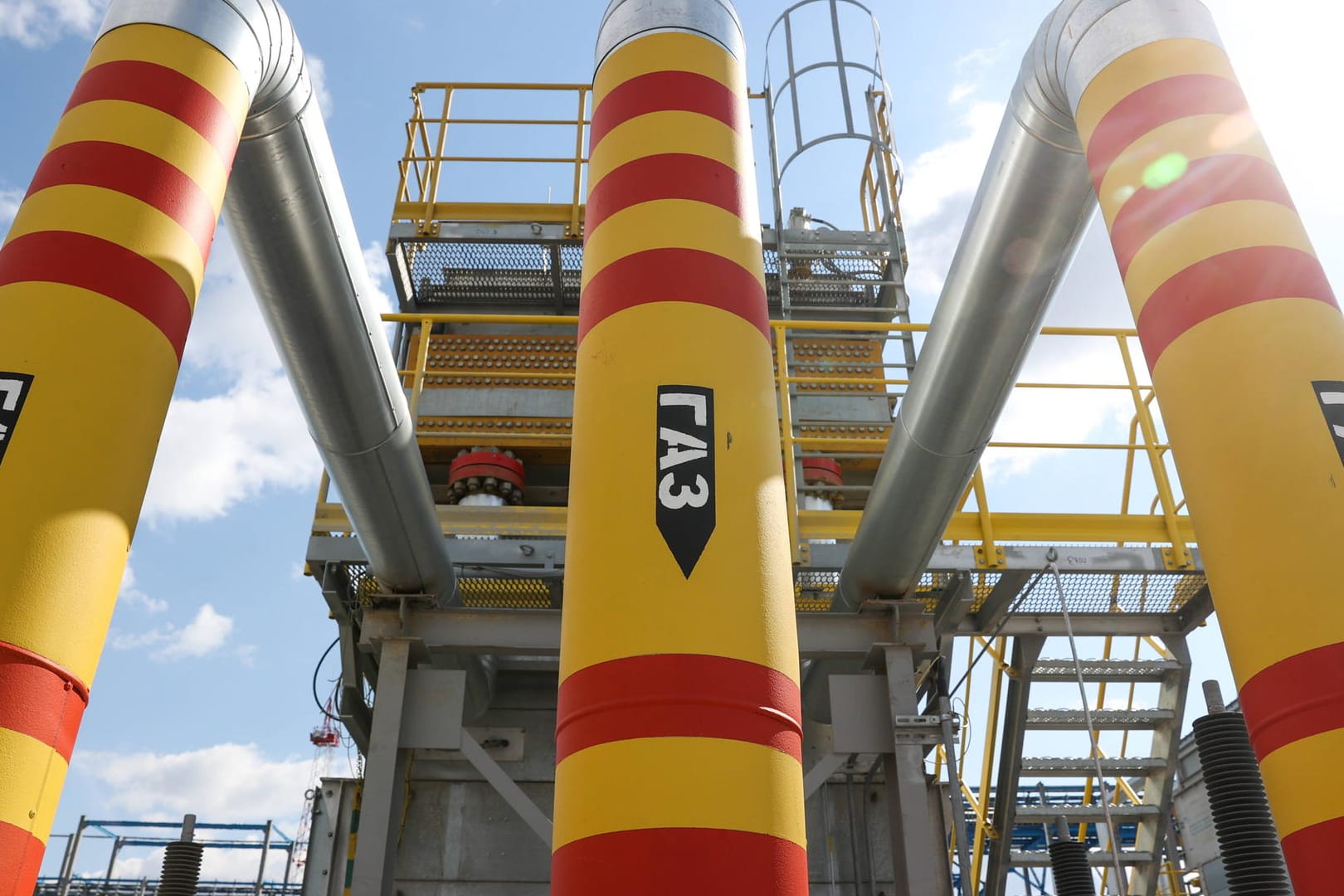 Gasleitungen des Konzerns Gazprom (Symbolbild): Derzeit sind die deutschen Gasspeicher zu rund 60 Prozent gefüllt. Gasleitungen des Konzerns Gazprom (Symbolbild): Derzeit sind die deutschen Gasspeicher zu rund 60 Prozent gefüllt.