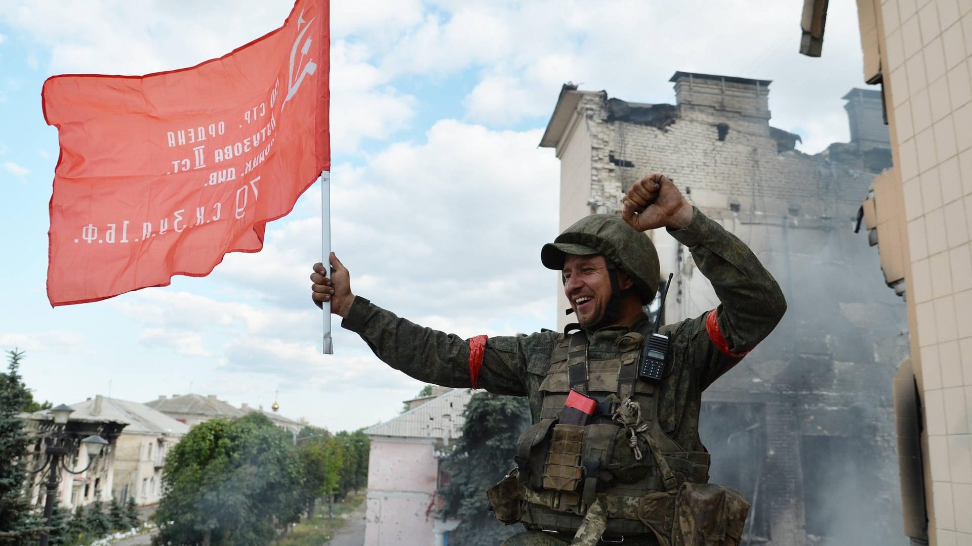 Freude beim russischen Militär: Die Stadt Lyssytschansk wurde erobert.