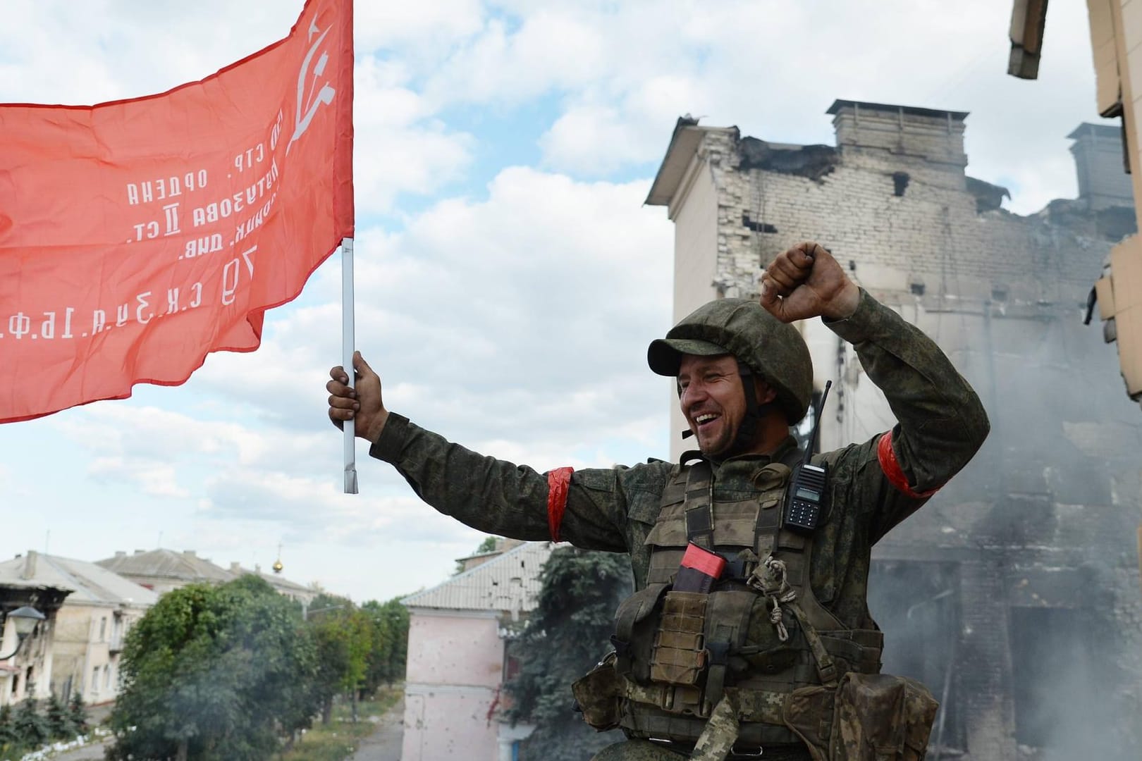 Freude beim russischen Militär: Die Stadt Lyssytschansk wurde erobert.