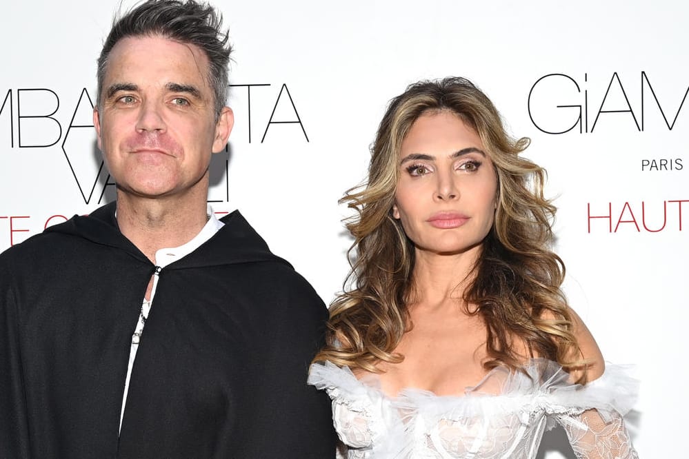 Robbie Williams und Ayda Field: Das Paar besuchte die Paris Fashion Week.