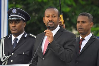 Äthiopiens Premierminister Abiy Ahmed: Er sprach von einem "Massaker".