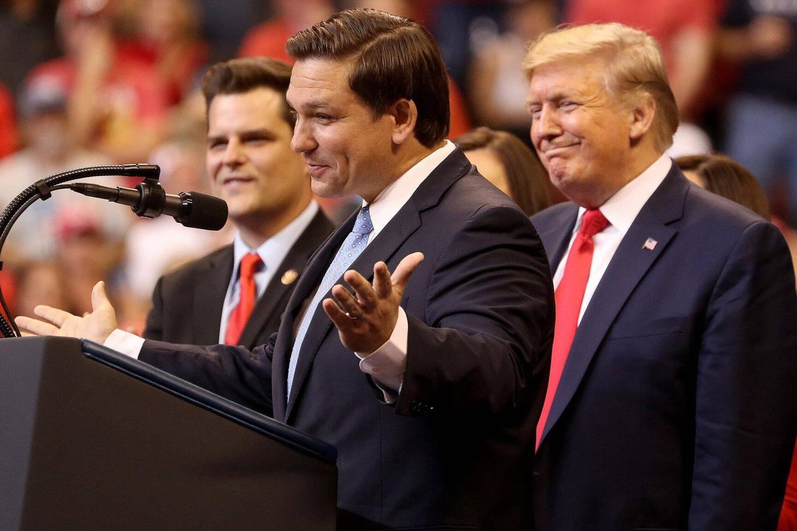 Nicht mehr viel zu lachen: Der Druck auf Donald Trump wächst, auch wegen Ron DeSantis