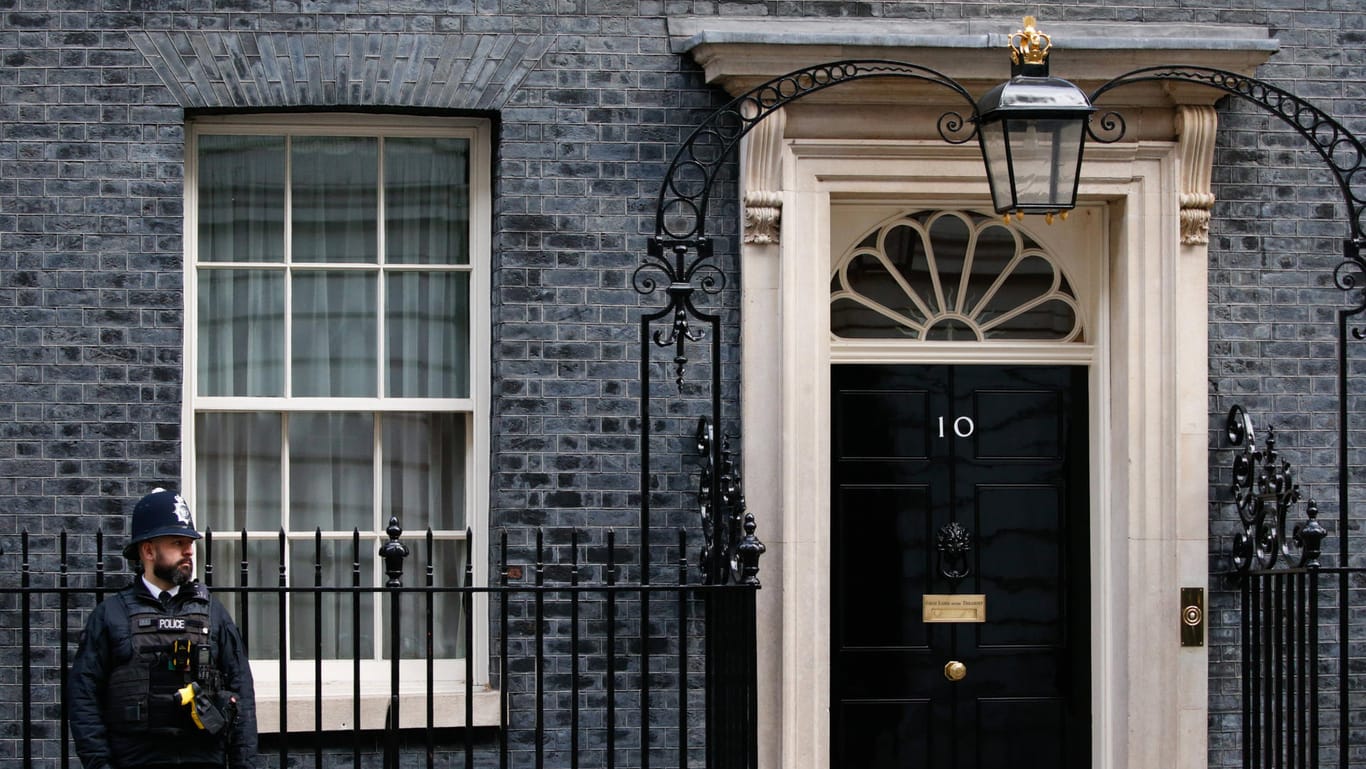 Downing Street Nummer 10: Der Regierungs- und Wohnsitz von Boris Johnson.