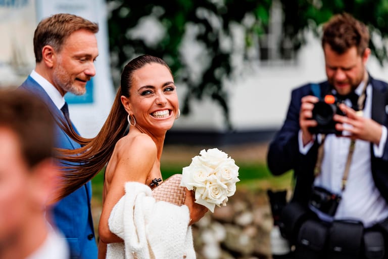 Christian Lindner und Franca Lehfeldt: Die beiden haben am Donnerstag auf Sylt standesamtlich geheiratet.