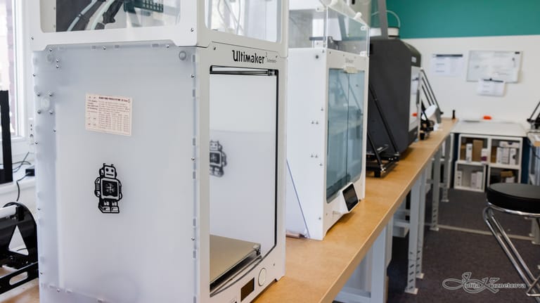3D-Drucker im Labor vom 3D-Start-up-Campus NRW, der zentralen Anlaufstelle für junge Firmen, die im 3D-Druck tätig werden wollen.