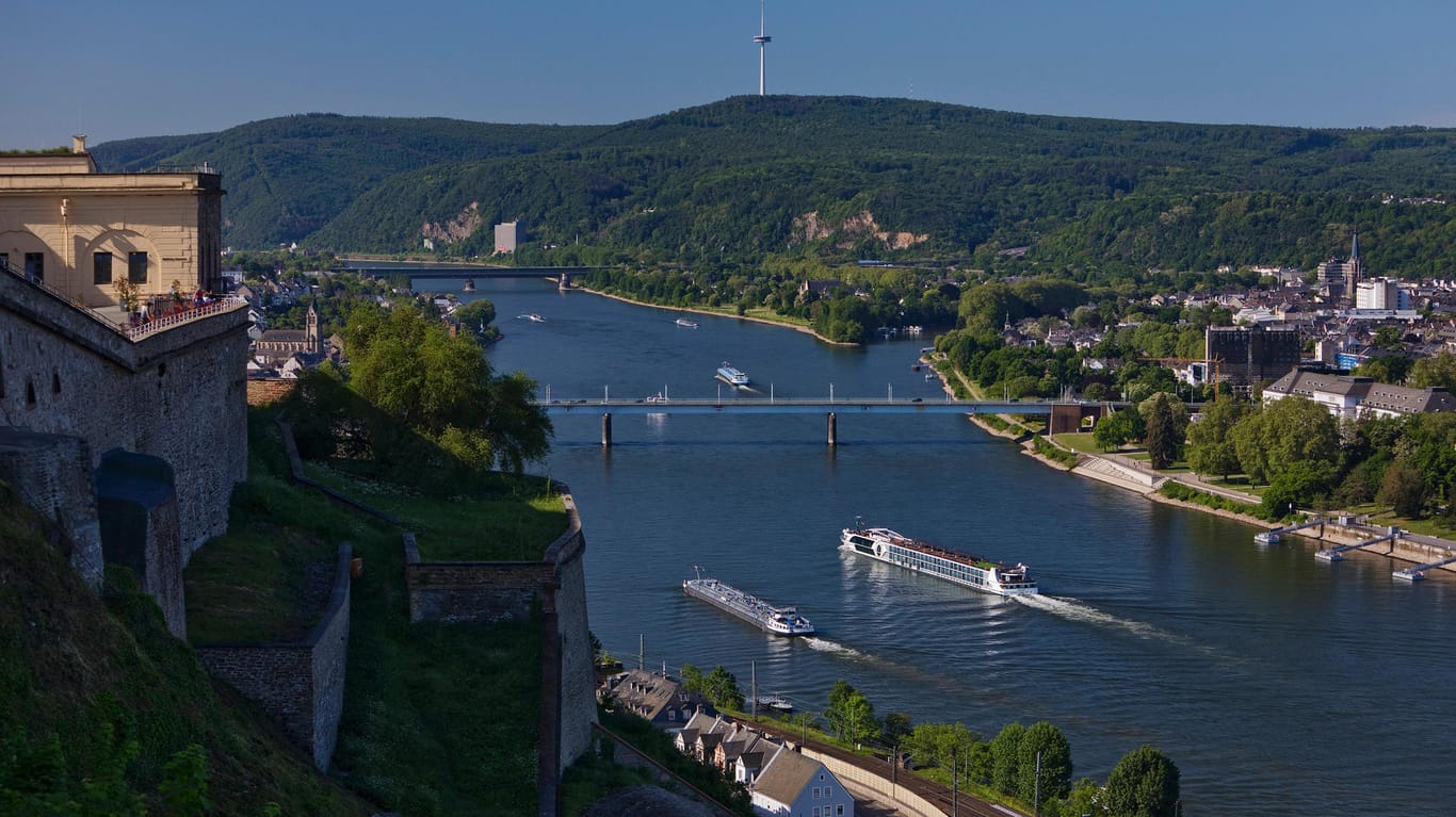 Rhein bei Koblenz (Symbolbild): Auch für die Wasserschutzpolizei war es ein kurioser Fall.