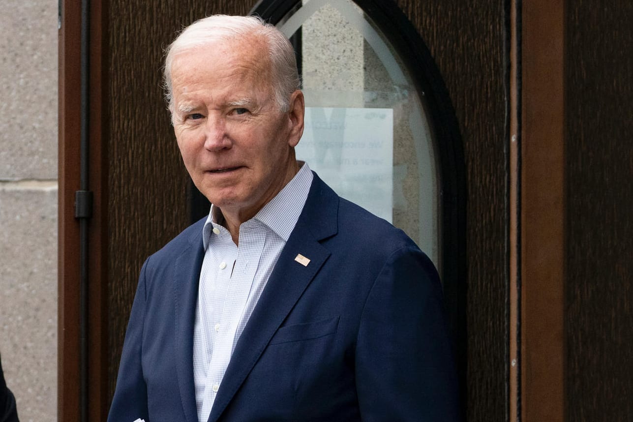 Joe Biden, US-Präsident, verlässt die römisch-katholische Kirche St. Edmund in Rehoboth Beach: Er will wohl erneut zur Wahl antreten.