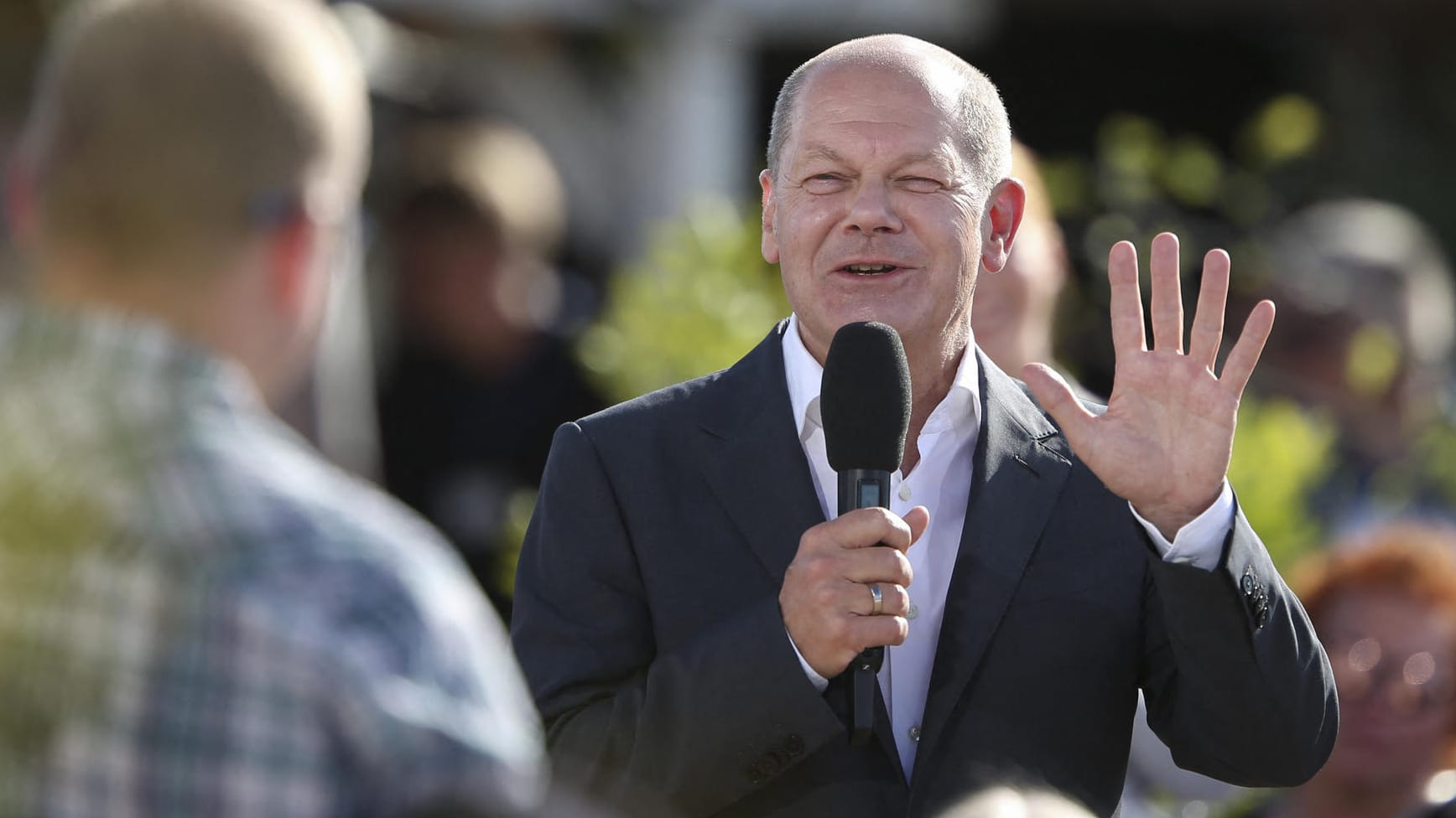 Olaf Scholz beim Bürgerdialog in Lübeck: Der Bundeskanzler spricht öffentlich nicht gerne über Privates.