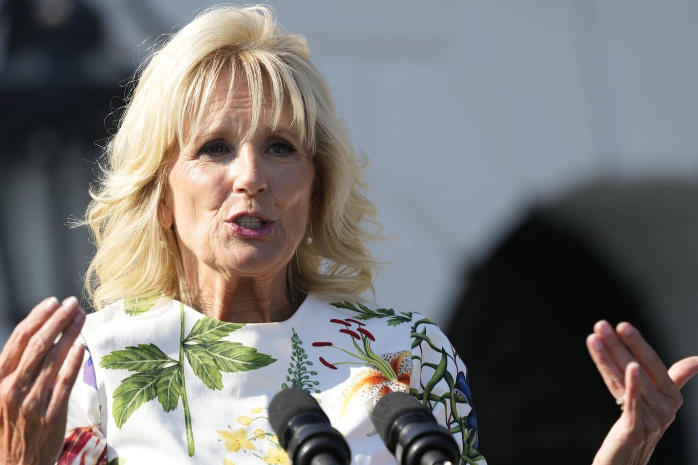 Jill Biden bei einer Rede (Archiv): "So einzigartig wie die Frühstückstacos hier in San Antonio", sagte die First Lady in Texas.