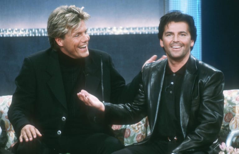 Bild von 1998: Auch bei "Wetten, dass..?" waren Bohlen und Anders zu Gast.