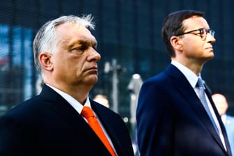 Ungarns Ministerpräsident Viktor Orban und der polnische Premierminister Mateusz Morawiecki.
