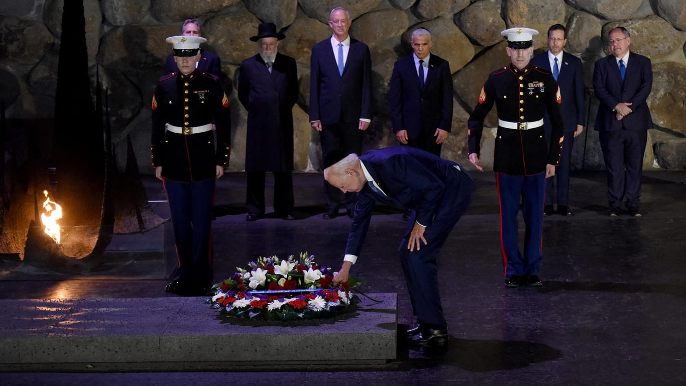 Joe Biden in Yad Vashem: Der US-Präsident besuchte die Holocaust-Gedenkstätte in Jerusalem