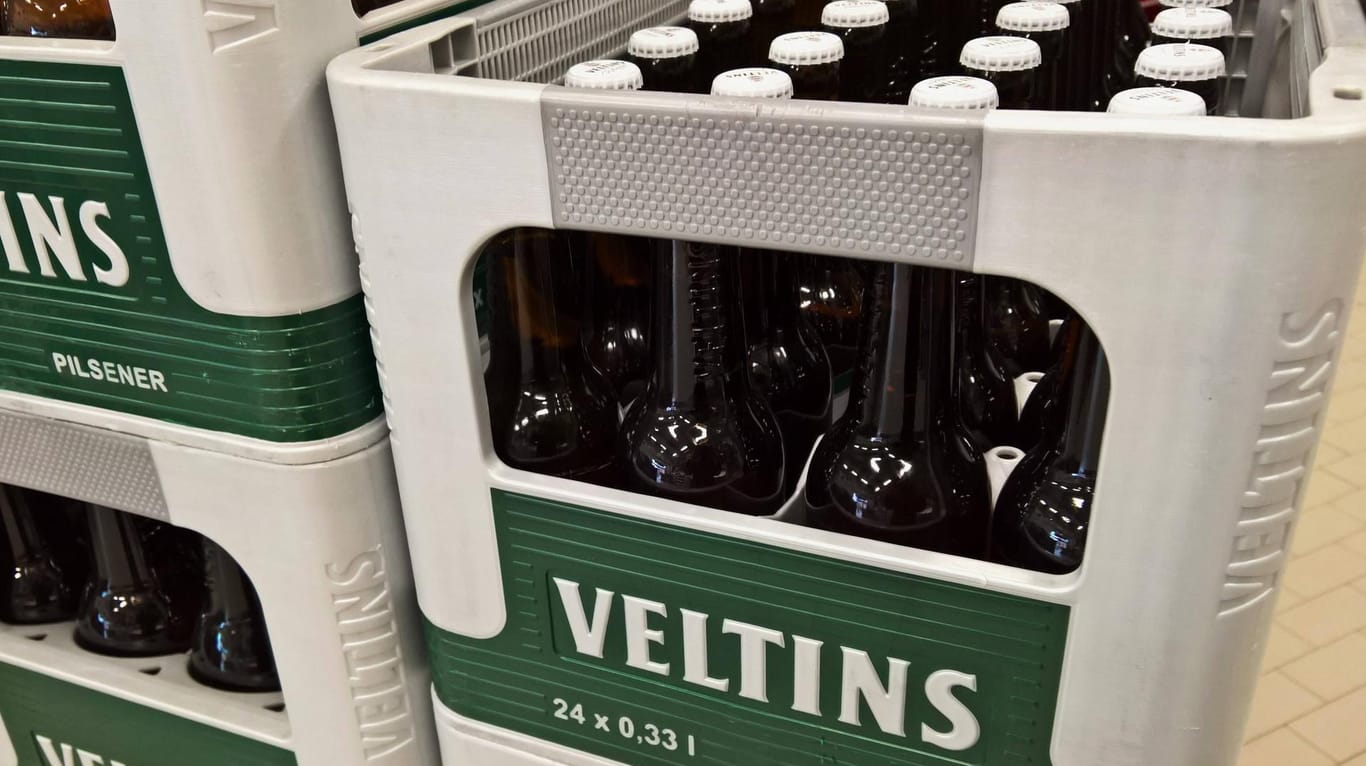 Veltins Bierkasten: Die Brauerei produzierte zuletzt mehr als je zuvor.