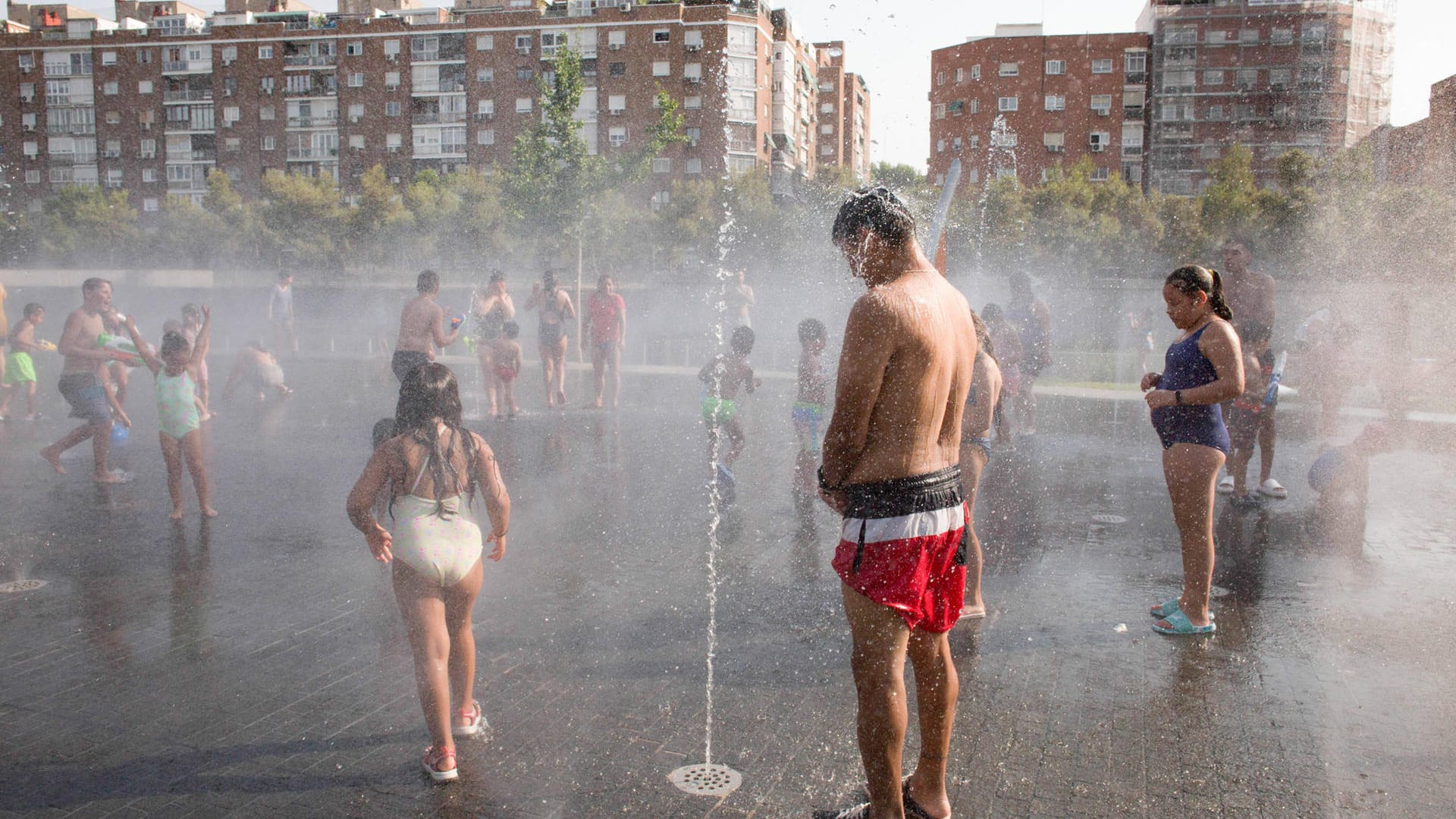 Madrid, Spanien: Die Temperaturen steigen auf mehr als 40 Grad.