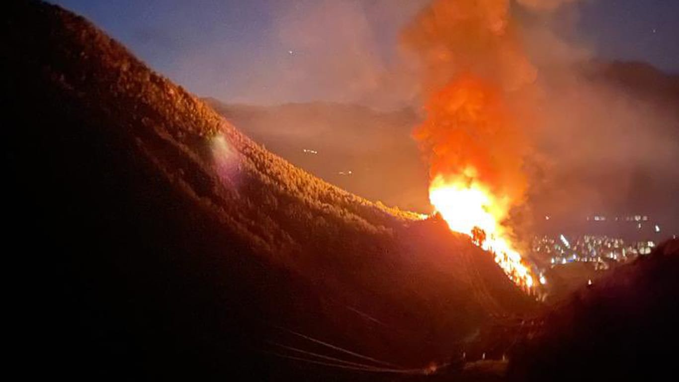 Prad in Italien: Die Regierung in Südtirol hat in diesem Jahr bereits deutlich mehr Waldbrände als üblich verzeichnet.