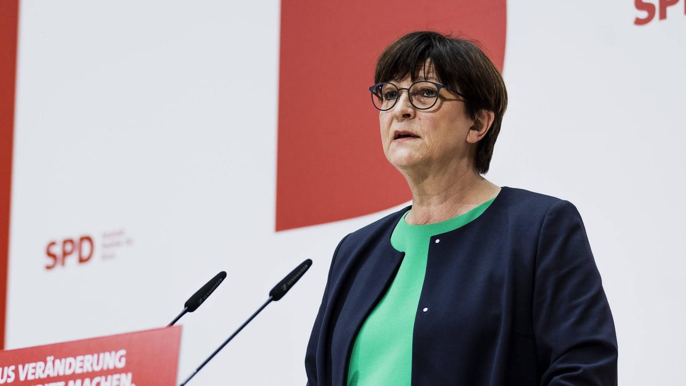 SPD-Chefin Saskia Esken (Archiv): Der Bund müsse in der Lage sein, "langfristig Entlastungen zu organisieren".