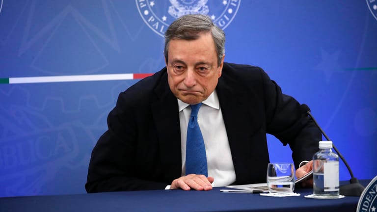 Mario Draghi: Die Regierung des italienischen Ministerpräsidenten droht zu zerbrechen.
