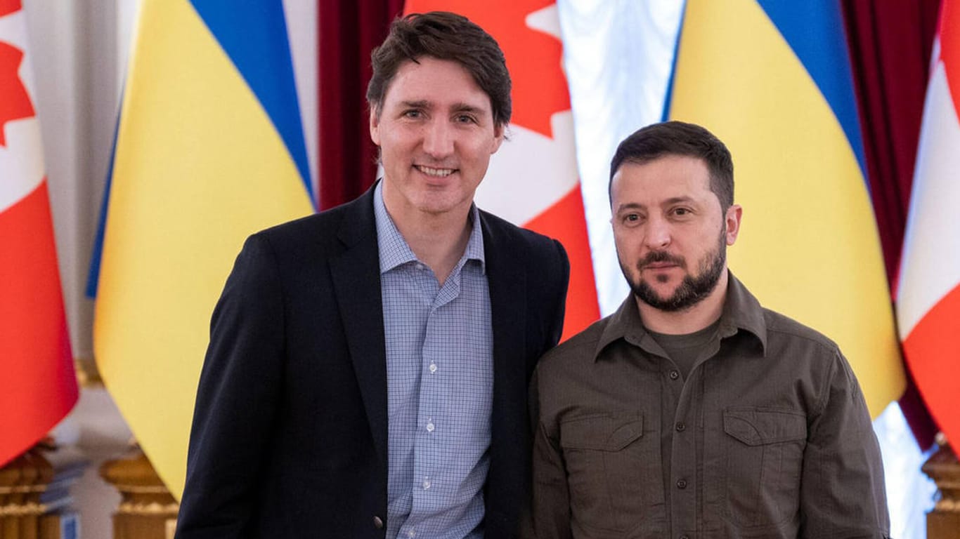 Der ukrainische Präsident Wolodymyr Selenskyj kritisiert die Entscheidung seines kanadischen Amtskollegen Justin Trudeau deutlich (Archivbild).